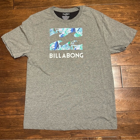 Billabong Loungewear Men’s Medium Gray Short Sleeve Wave Graphic T-Shirt New - Picture 1 of 5